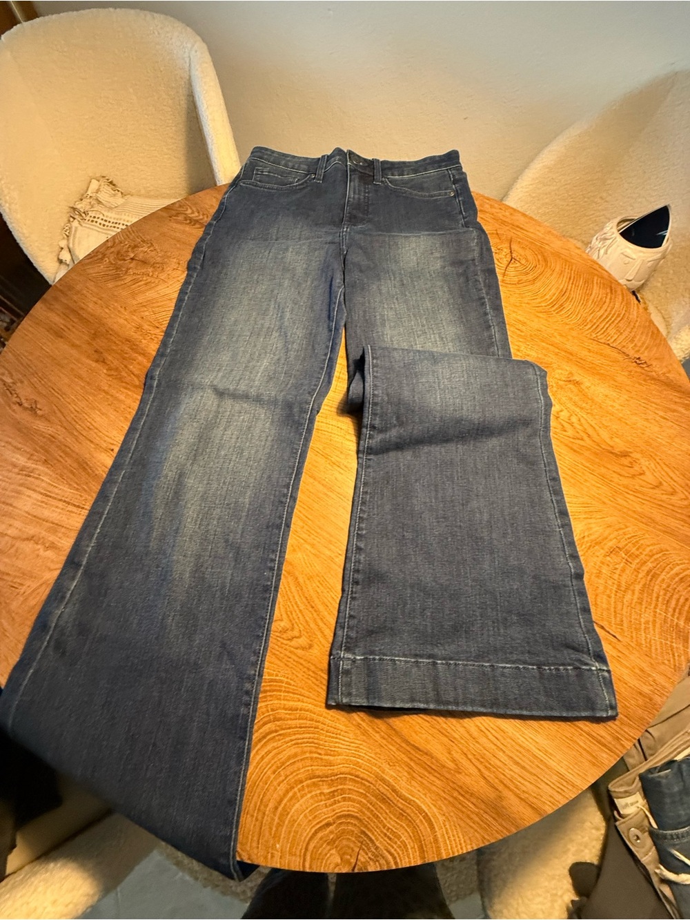 LC Lauren Conrad Dark Blue Wide-Leg Jeans